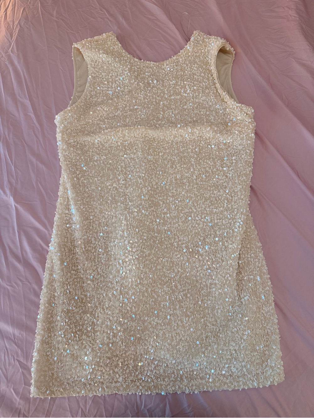 H&M Cream Sequin Mini Dress